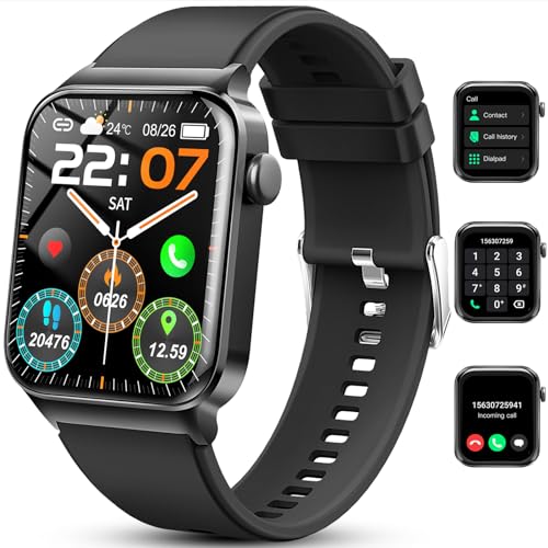 Reloj Inteligente Hombre Mujer, 1.85' HD Smartwatch con Llamada Bluetooth, Smart Watch Pulsómetro/Monitor de Sueño/SpO2, 113 Modos Deportivos Reloj, Impermeable IP68 Pulsera Actividad para Android iOS