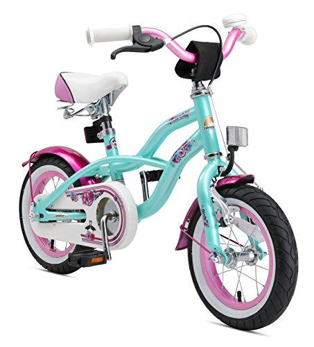 BIKESTAR Bicicleta Infantil para niños y niñas a Partir de 3 años | Bici 12 Pulgadas con Frenos | 12' Edición Cruiser Turquoise