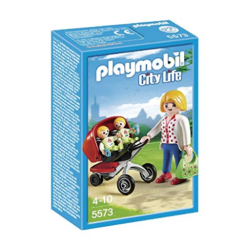 PLAYMOBIL City Life 5573 Mamá con carrito de gemelos, A partir de 6 años