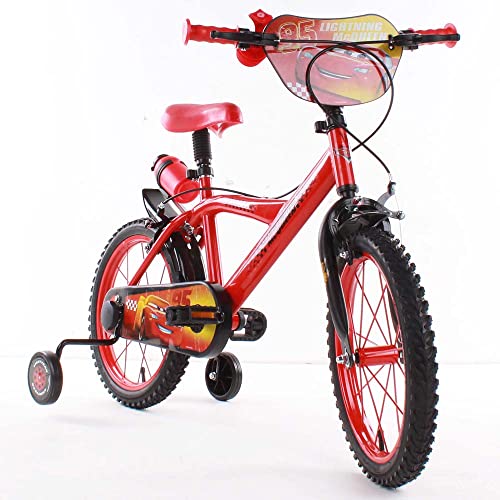 albri Bicicleta de niño Pulgadas de Cars, Unisex niños, roja, 16 pollici