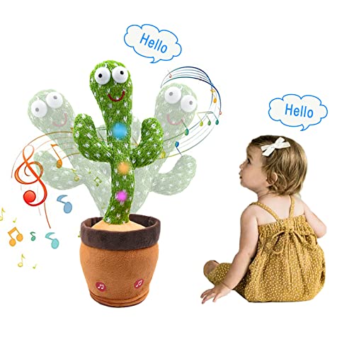Coriver Dancing Cactus, 120 canciones, juguete de cactus que canta, juguete de cactus, juguete de cactus brillante y bailando, regalo de cumpleaños de Navidad para decor del hogar, niños jugando