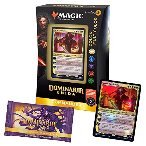 Magic The Gathering Mazo de Commander de Dominaria Unida - Dolor multicolor + Sobre de coleccionista muestra (Versión en Español)