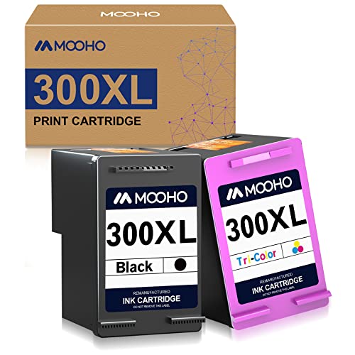 MOOHO 300 XL Remanufacturado para Tinta Compatibles para Tinta HP 300 XL para Impresoras PhotoSmart Series C4680 C4780 DeskJet Series F4580 F4280 F4210 F2480 D5560 Envy 120 110 (1 Negro,1 Tricolor)