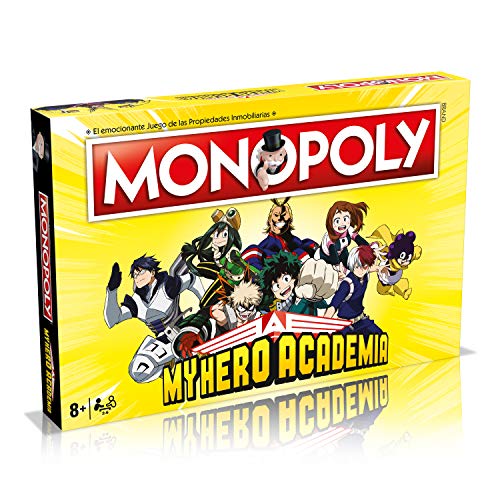 Monopoly My Hero Academia - Juego de Mesa de las Propiedades Inmobiliarias - Versión en Español