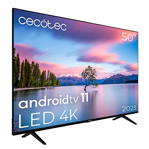 Cecotec Televisor LED 50' Smart TV A1 Series ALU10050. 4K UHD, Android 11, Diseño Frameless, MEMC, Dolby Vision y Dolby Atmos, HDR10, Modelo 2023