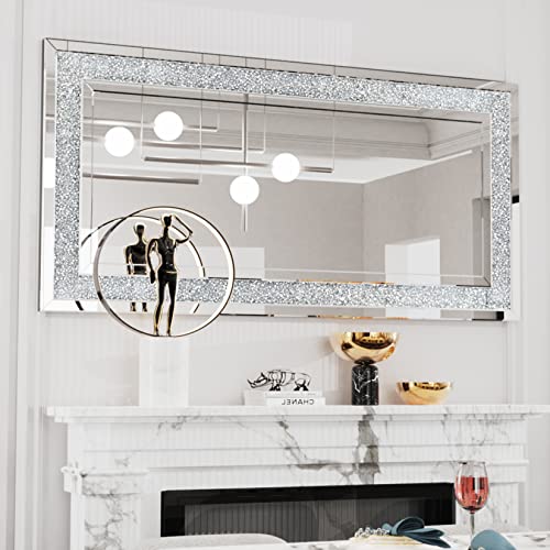 Artloge Espejo Pared Grande de Decoracion: Espejo Rectangular Moderno Elegante Artístico para Recibidor Salon Entrada 120 x 60 x 2,5 cm