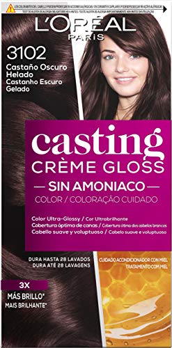 L'Oreal Paris Casting Crème Gloss Baño De Color 3102 Castaño Oscuro Helado 240 g