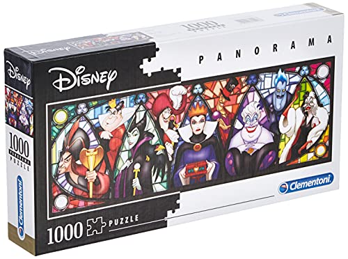 Clementoni Disney Villains Puzzle 1000 Piezas Panorama Villanos, Color (39516.3)