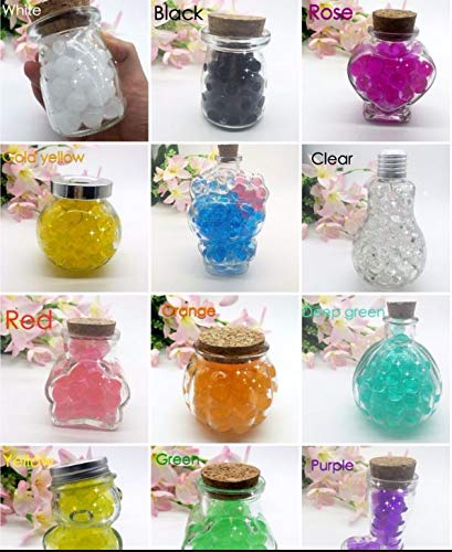 J&J - Paquete de 55-60 g de perlas de agua de gel de 12 colores diferentes para decoración de bodas, Navidad, jardín, cocina, salón