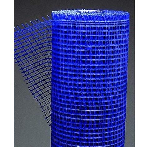 Malla fibra de vidrio para Revocos Mortero Azul Rollo 1 mt x 50 mts luz de 10x10