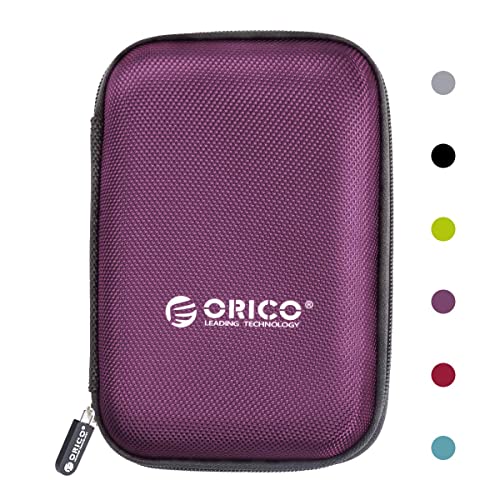 ORICO Funda Disco Duro 2,5 Pulgadas,Protección del Bolso para HDD/USB Flash/SD Card - Púrpura