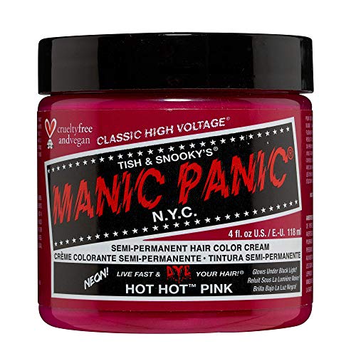 Manic Panic Hot Hot Pink Classic Creme, Vegan, Cruelty Free, Semi Permanent Hair Dye 118ml