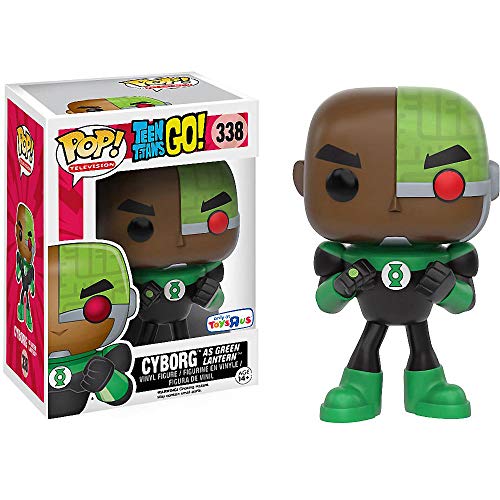 Funko Cyborg as Green Lantern (Toys R Us Exclusive): Teen Titans Go x POP! TV Vinyl Figure & 1 POP! Compatible PET Plastic Graphical Protector Bundle [#338 / 10273 - B]