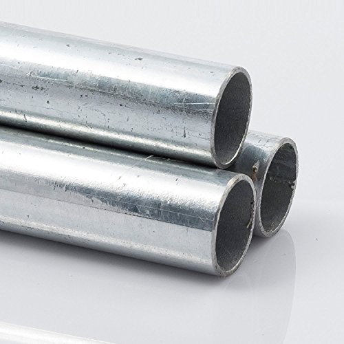 Tubo redondo de acero galvanizado en caliente, 12 x 1 mm, 1000 mm de largo