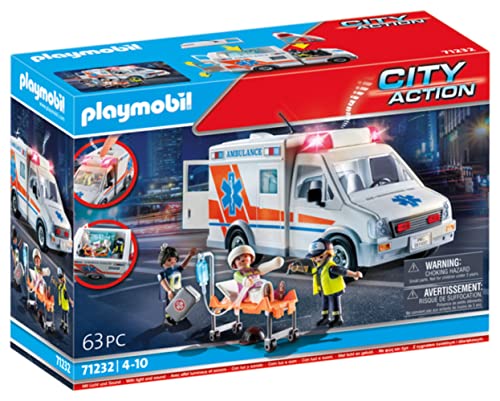 Playmobil City Action 71232 Ambulancia con Luz y Sonido Versión 2023