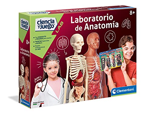 Clementoni - Laboratorio de Anatomía - juego científico par aprender el cuerpo humano, a partir de 8 años, juguete en español (55154)
