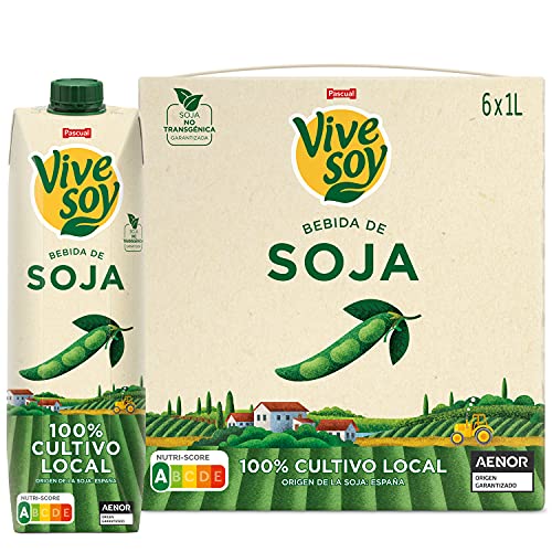 Vivesoy - Bebida de Soja Clásica - Pack de 6 x 1 L