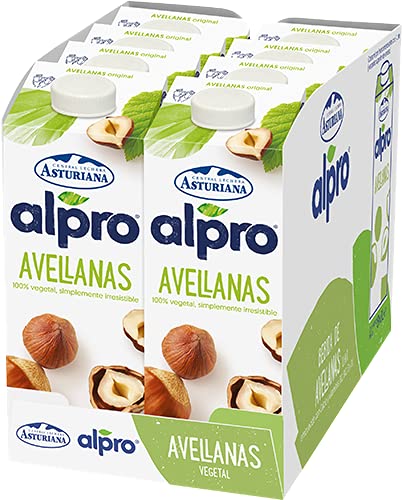 Alpro Central Lechera Asturiana Bebida de Avellanas, 8 x 1L