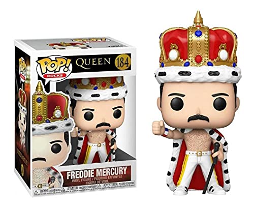 Funko POP! Rocks: Freddie Mercury King Collectible Toy - Reina - Figuras Miniaturas Coleccionables Para Exhibición - Idea De Regalo - Mercancía Oficial - Juguetes Para Niños Y Adultos - Fans De Music