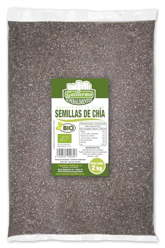 Guillermo | Semillas de chía BIO Guillermo - Paquete 200 g. | 100% ecológico | Superalimento | Alto contenido de proteínas vegetales | Rica en fibra