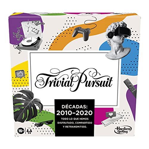 Juego de mesa Trivial Pursuit de las décadas 2010 a 2020, para adultos y adolescentes, juego de preguntas de cultura popular, a partir de 16 años