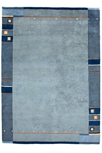 Morgenland Tapis Jaipur Alfombra, Lana, Azul, 180x120x1.8 cm