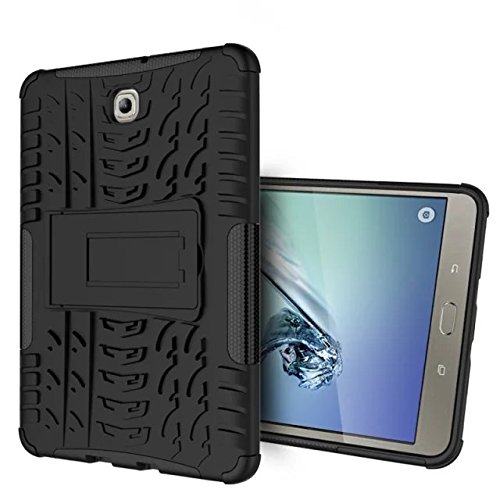 Funda para Galaxy Tab S2 8.0,XITODA Armour Hybrid Dual Layer Armor Duro Cases con Stand Funda para Samsung Galaxy Tab S2 8.0 SM-T710 T715 T713 T719 Tablet - Negro