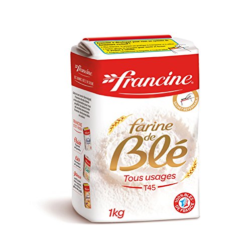 Francine Farine de Ble Tous Usages T45 Harina de Trigo 2 X 1 KG