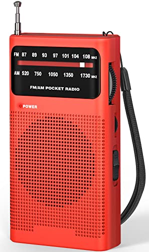 Tendak Mini Radio Portatil Pequeña, Transistores FM Am con Excelente Señal, de Bolsillo, Funciona con AA Pilas (no Incluidas)