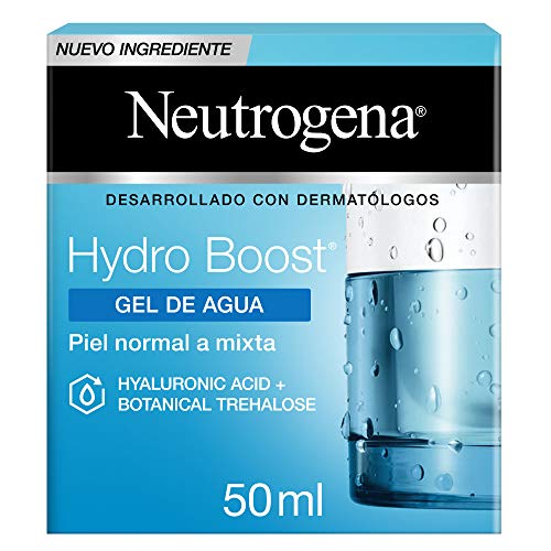 Neutrogena Hydro Boost Gel de Agua, Pieles Normales y Mixtas, Hidratación Duradera No Grasa, 50 ml