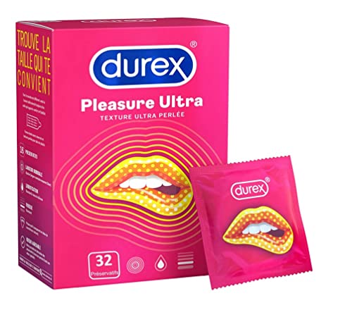 Durex - Preservativos Pleasure Ultra – 32 preservativos Ultra Perlados