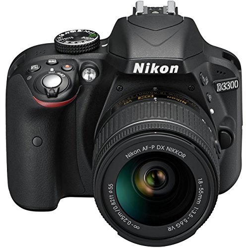Nikon D3300 + 18-55 AFP DX VR - Cámara réflex digital de 24,2 Mp (pantalla LCD 3', estabilizador, vídeo Full HD), color negro - kit con objetivo 18-55MM AFP DX VR