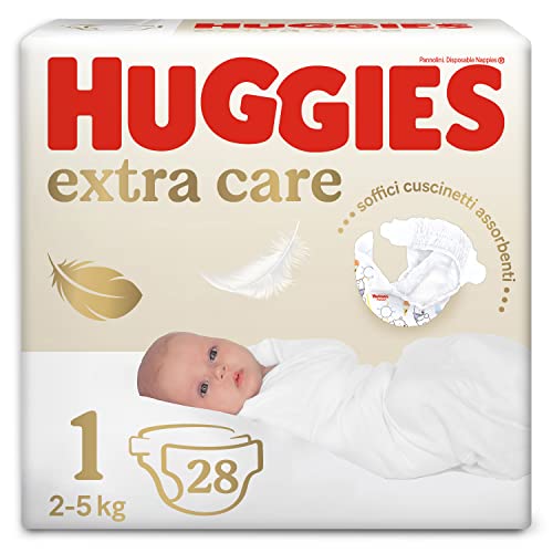 Huggies - Bebè Base - Pañales - Talla 1 (2-5 kg),28 Unidad (Paquete de 1)