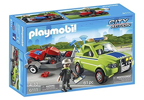 PLAYMOBIL - City Action Paisajista con Cortacésped Playsets de Figuras de jugete, Color Multicolor (6111)