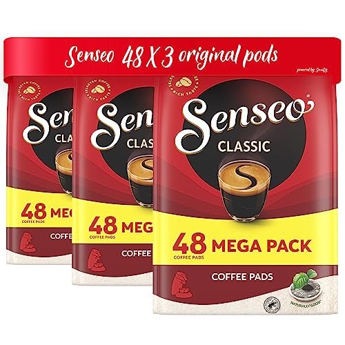 Senseo Classic Cápsulas monodosis de café, 3 unidades, sabor intenso y sabroso, 144 cápsulas