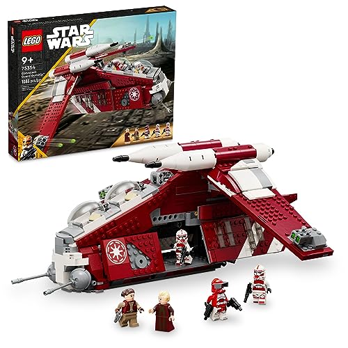 LEGO Star Wars: The Clone Wars Coruscant Guard Gunship 75354 juguete para construir para niños de 9 años, idea de regalo para fanáticos incluyendo canciller Palpatine, Padme y 3 minifiguras de