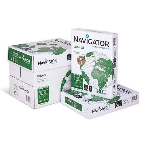 Caja de 2500 Folios Navigator Universal 5x Paquete 500 hojas A4 80g Multifuncion