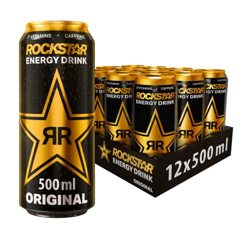 Rockstar Energy 500Ml, Bebida Energética - Pack de 12