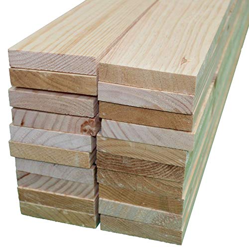 Pack 20 Listones de madera de pino, grosor de 1.8 cm y 9 de ancho. Largo de 40 cm. Tabla de madera de pino cepillado