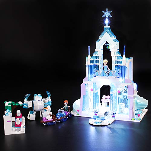 BRIKSMAX Kit de Iluminación Led para Lego Princesas Disney Palacio mágico de Hielo de Elsa,Compatible con Ladrillos de Construcción Lego Modelo 41148, Juego de Legos no Incluido