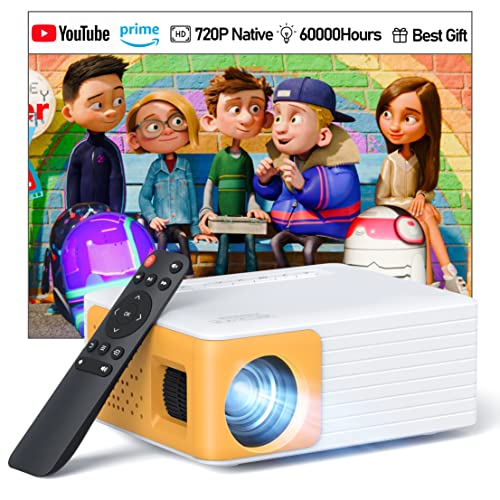 Mini Proyector Portátil - Videoproyector Soporta 1080P Full HD, Yoton Y3 Proyector para Movil/Teléfono/PC/PS4/PS5/Xbox, Compatible con USB/HDMI/SD/AV, Regalo para Niños