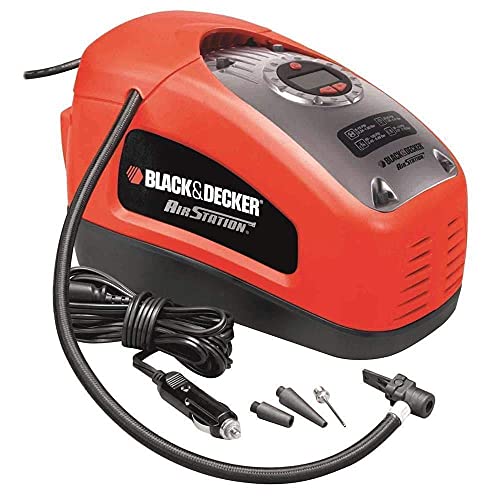 BLACK+DECKER ASI300 Compresor de aire 160 PSI 11 bar Fuente de alimentación: Cable eléctrico Rojo/Negro, talla única