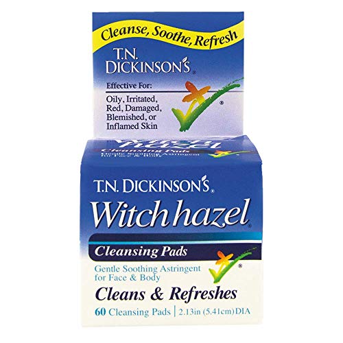 Witch Hazel Cleansing Pads de TN Dickinson, 60 Pads - Dickinson marcas