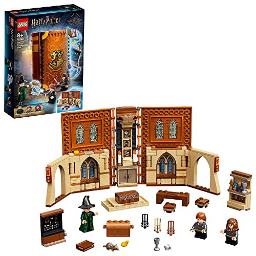 LEGO 76382 Harry Potter Momento Hogwarts: Clase de Transfiguración, Juguete Portátil de Libro, Regalo para Niños y Niñas de 8 años en Adelante