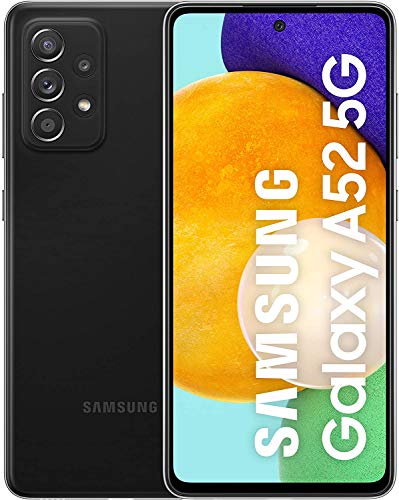 SAMSUNG Galaxy A52 5G - Smartphone 128GB, 6GB RAM, Dual Sim, Negro