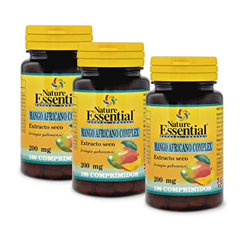 Nature Essential | Mango africano (complex) 200 mg | Extracto Seco 100 Comprimidos (Pack 3 unidades)