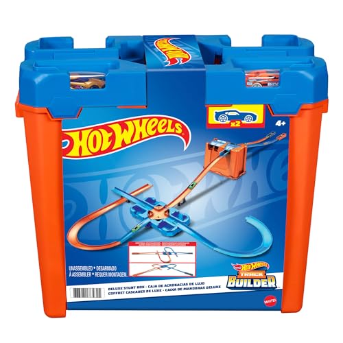 Hot Wheels Track Buider Caja de Acrobacias Deluxe, Accesorios para Pistas de Coches de Juguete (Mattel GGP93)