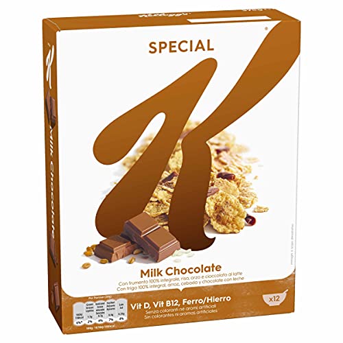 Kellogg's Special K Chocolate con Leche - Cereales de arroz, trigo integral y cebada mezclados con chocolate con leche - Paquete 375 g