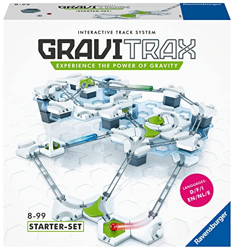Ravensburger - Gravitrax Kit de Inicio, Juego STEM innovador y educativo, Edad recomendada 8+, Construye tu propia pista de canicas