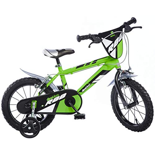 Dino Bikes Bicicleta Infantil, Niños, Verde, 16 Pulgada